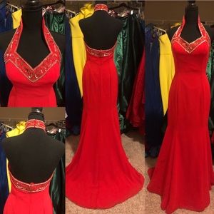 Red Halter Top Dress